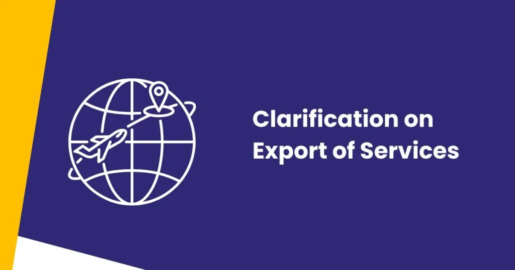 This image is about Clarification Export of Services