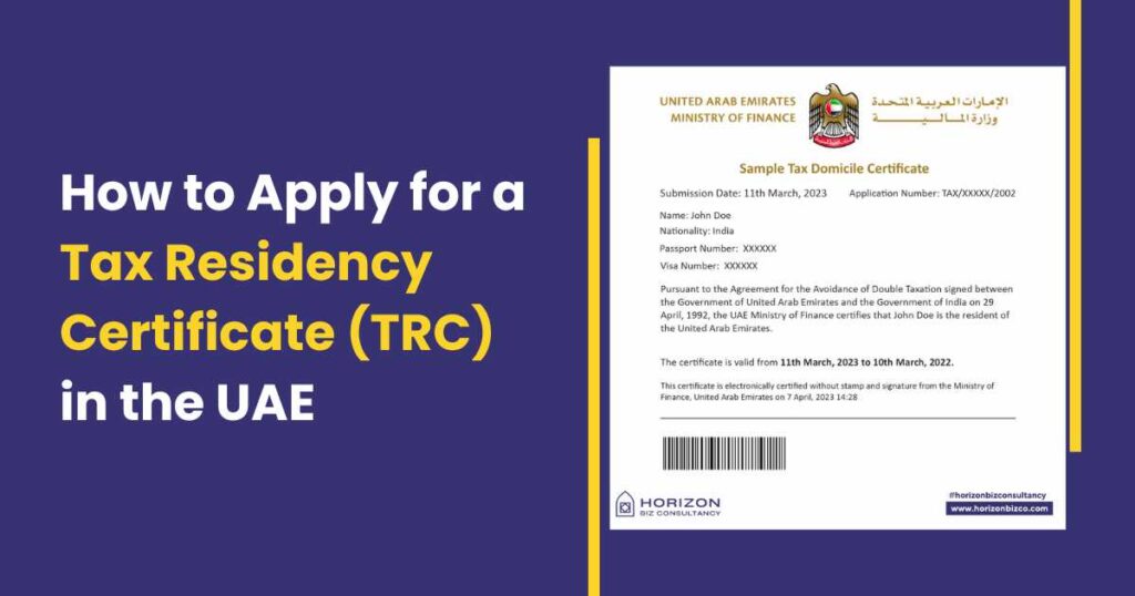 this image is showing about 'tax residency certificate in uae'