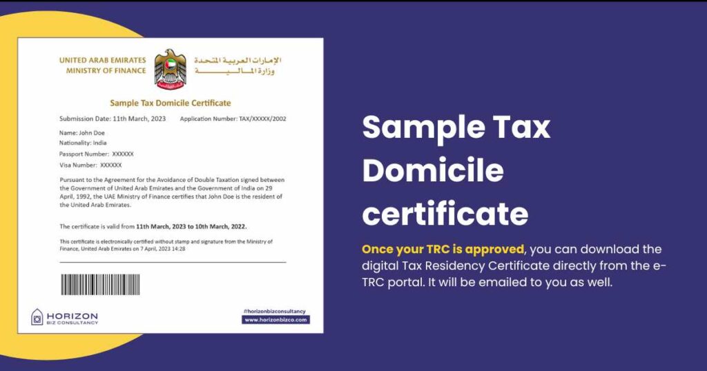 This image is Showing a Sample of Domicile certificate