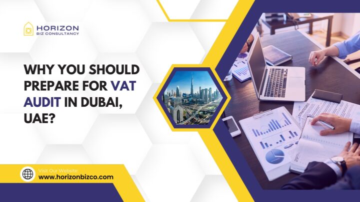 An illustration depicting a magnifying glass inspecting financial documents, symbolizing the importance of preparing for a VAT audit in Dubai, UAE.