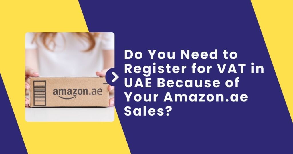 Illustration demonstrating the process of registering for VAT on Amazon.ae in the UAE